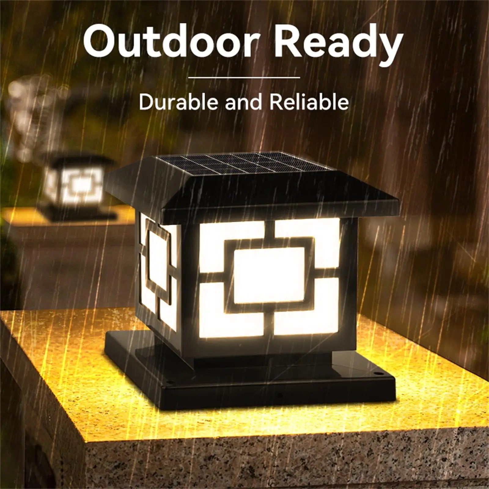 Solar LED Waterproof Outdoor Pillar Light