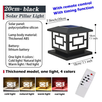 Solar LED Waterproof Outdoor Pillar Light