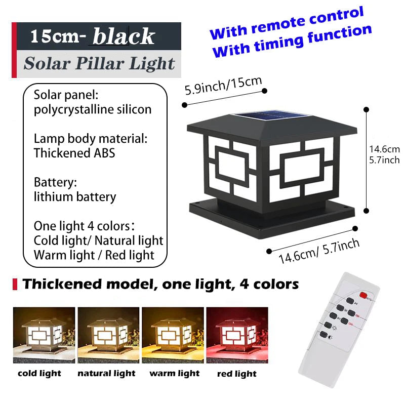 Solar LED Waterproof Outdoor Pillar Light