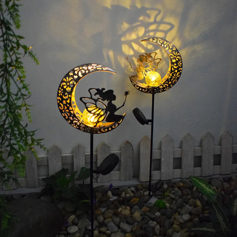 Solar Moon Fairy Garden Light