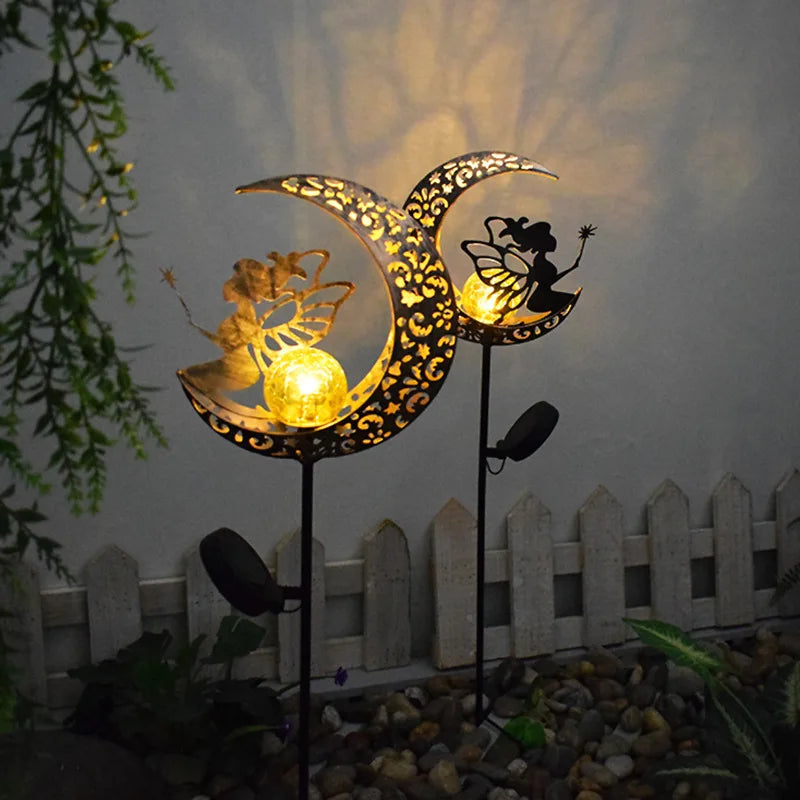 Solar Moon Fairy Garden Light