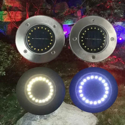 Solar Power Garden Disk Light