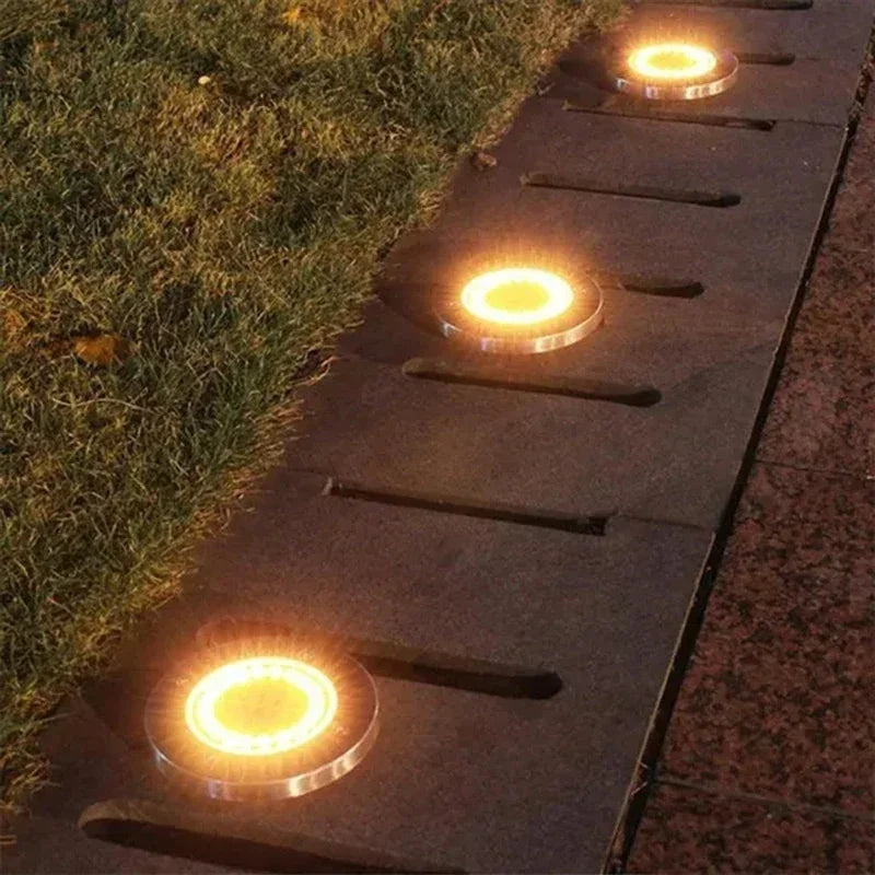 Solar Power Garden Disk Light