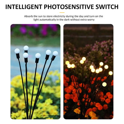 Solar Powered Firefly LED Garden Lights