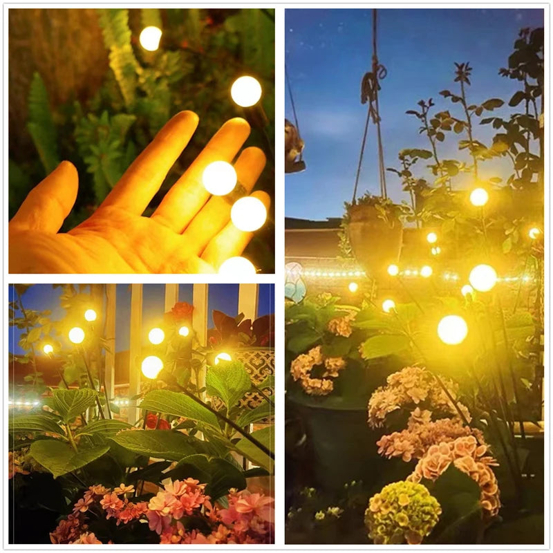 Solar Powered Firefly LED Garden Lights