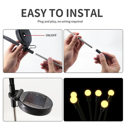 Solar Powered Firefly LED Garden Lights