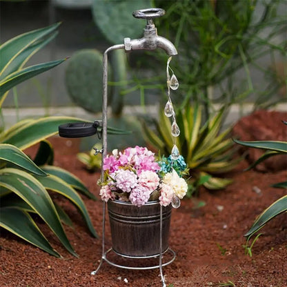 Solar Powered Garden Faucet Light