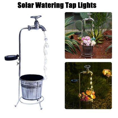 Solar Powered Garden Faucet Light