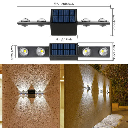 Solar-Powered LED Wall Lamp Outdoor