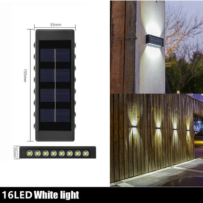 Solar-Powered LED Wall Lamp Outdoor