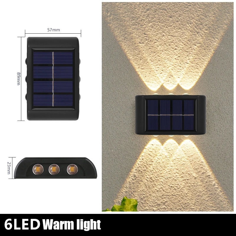 Solar-Powered LED Wall Lamp Outdoor