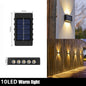 Solar-Powered LED Wall Lamp Outdoor