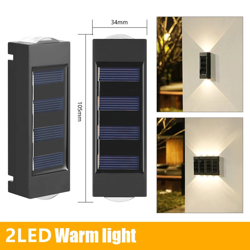 Solar-Powered LED Wall Lamp Outdoor