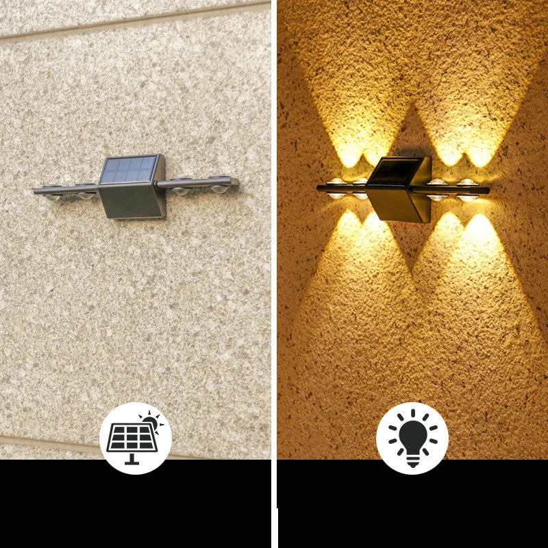 Solar-Powered LED Wall Lamp Outdoor