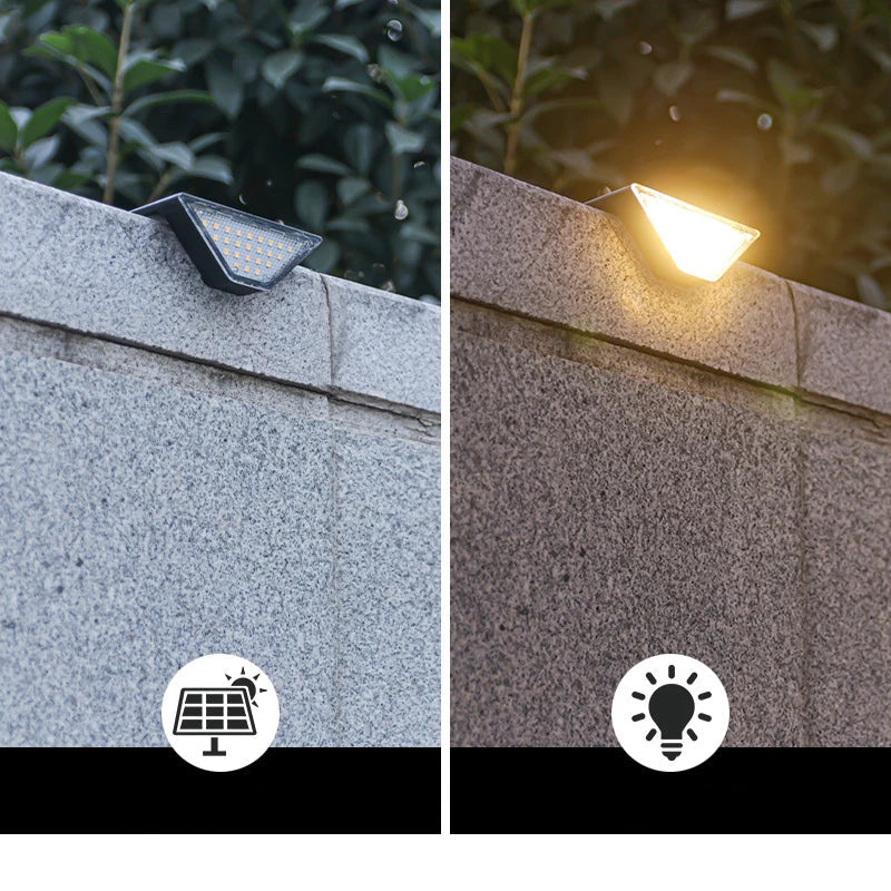 Solar-Powered LED Wall Lamp Outdoor