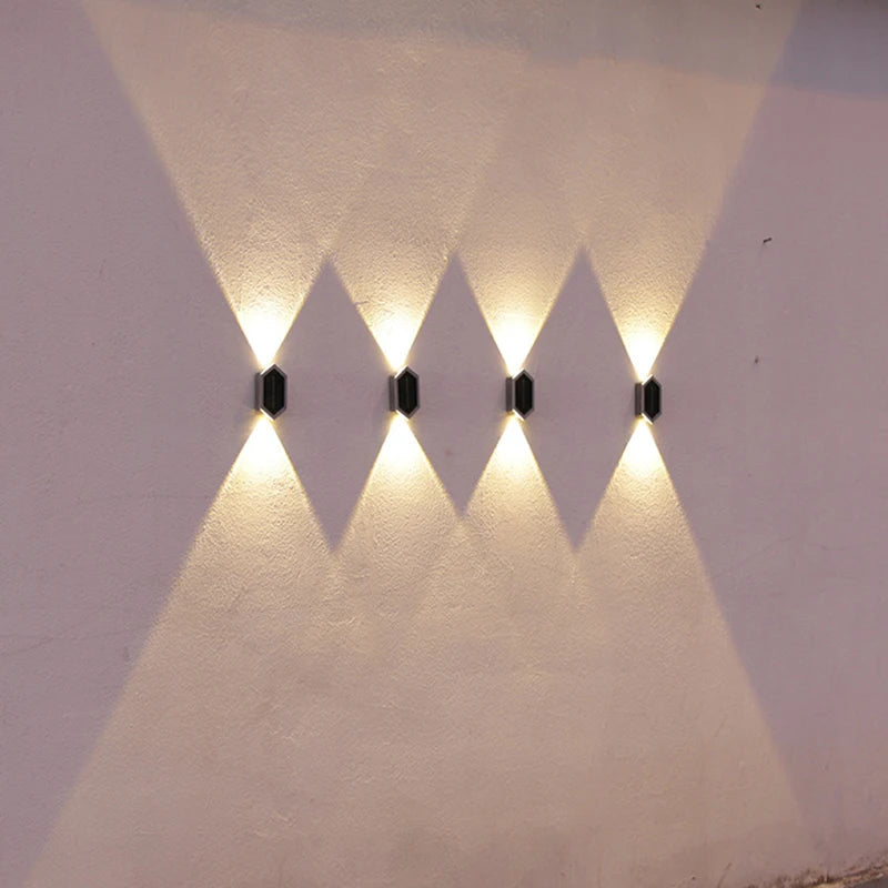 Solar-Powered LED Wall Lamp Outdoor