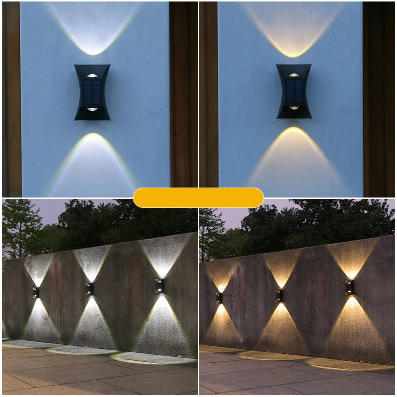 Solar-Powered LED Wall Lamp Outdoor