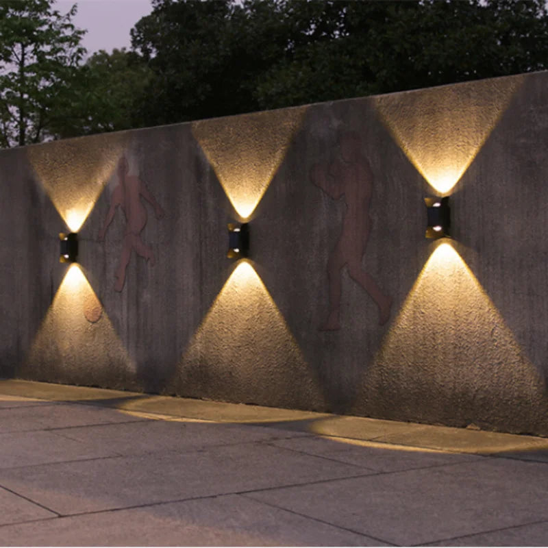 Solar-Powered LED Wall Lamp Outdoor