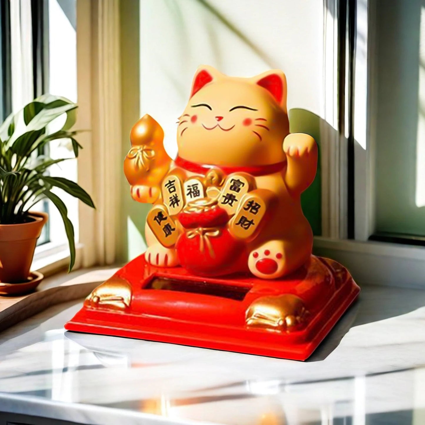 Solar Powered Maneki Neko Cat