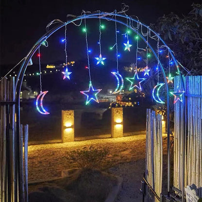 Solar Powered Star Moon String Lights