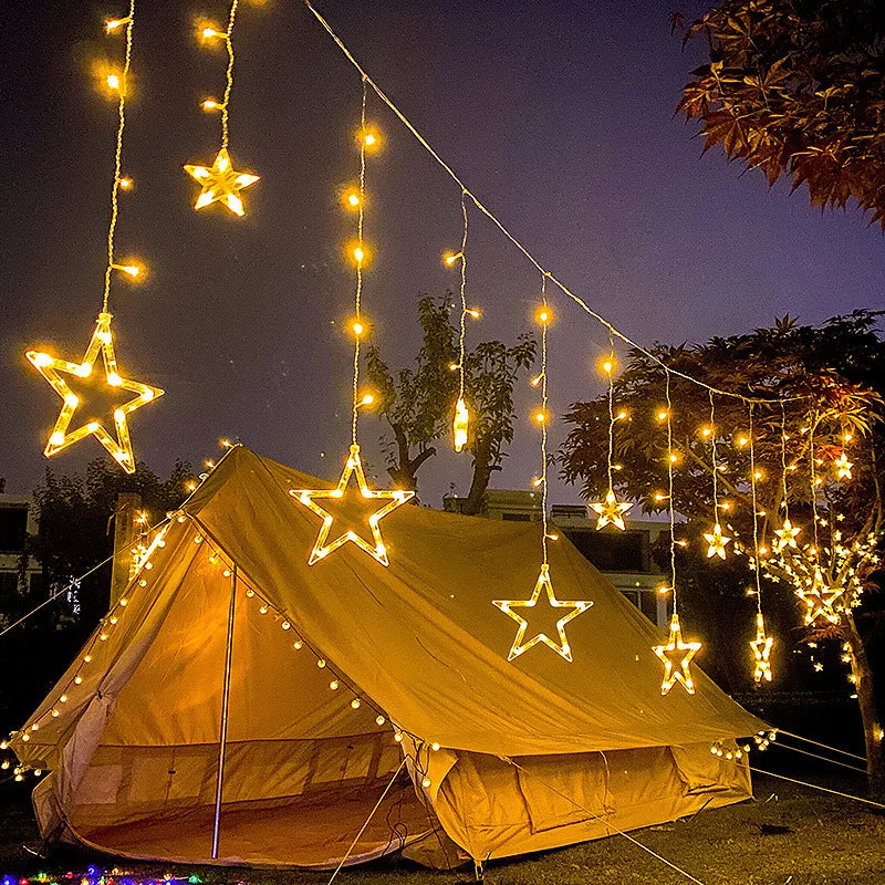 Solar Powered Star Moon String Lights