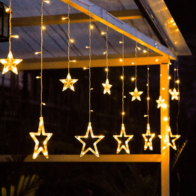 Solar Powered Star Moon String Lights