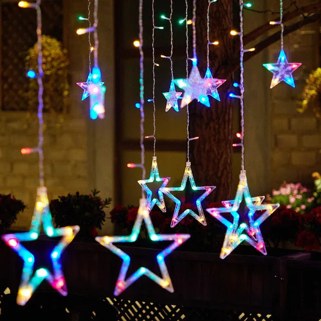 Solar Powered Star Moon String Lights