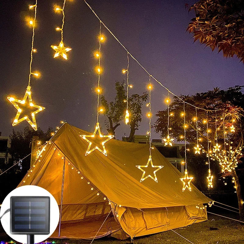 Solar Powered Star Moon String Lights