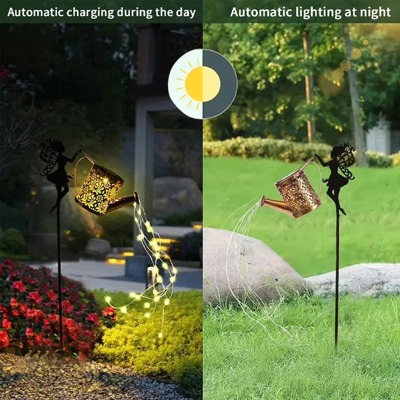 Solar Watering Can Garden Lights