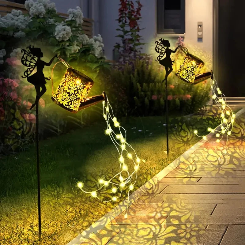 Solar Watering Can Garden Lights