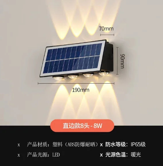 Solar Waterproof Outdoor Wall Lamp