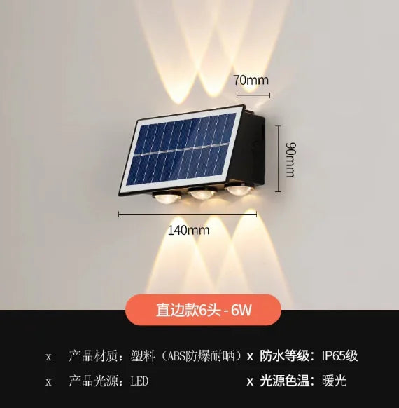 Solar Waterproof Outdoor Wall Lamp