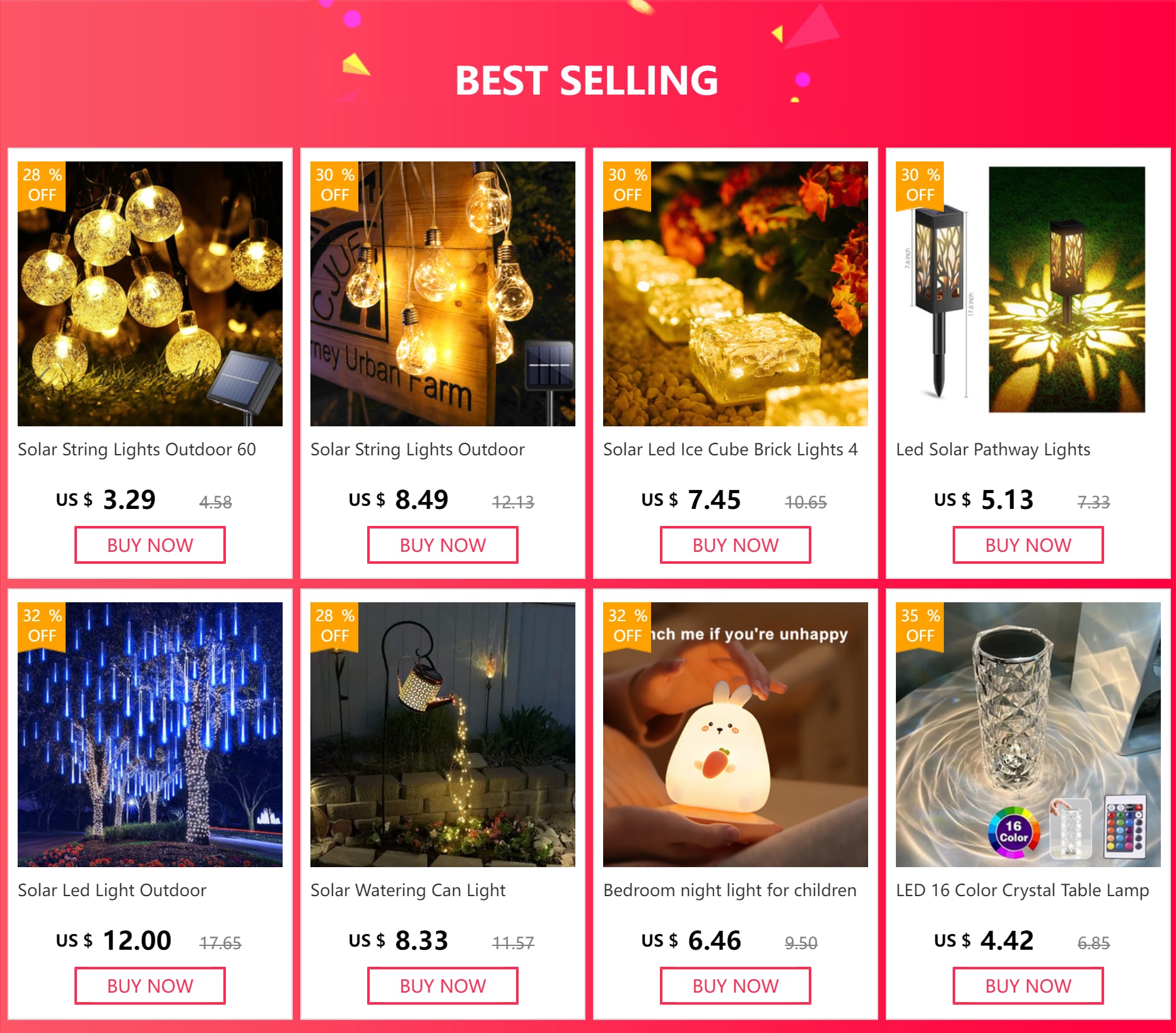 Solar Waterproof String Lights - 5M/8M/11M