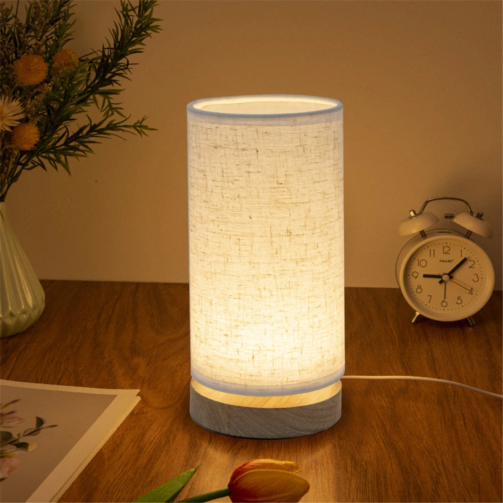 Solid Wood LED Table Lamp