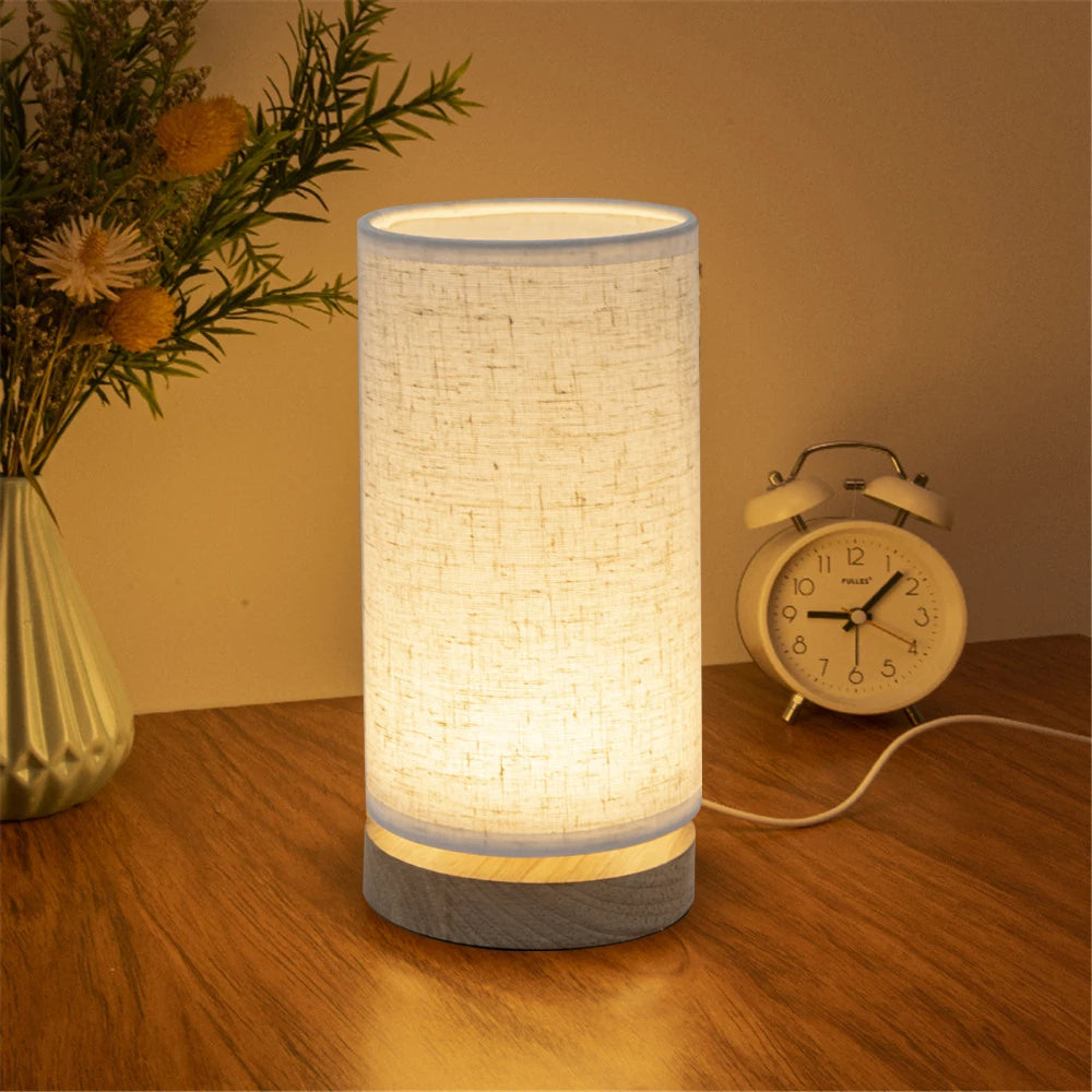 Solid Wood LED Table Lamp