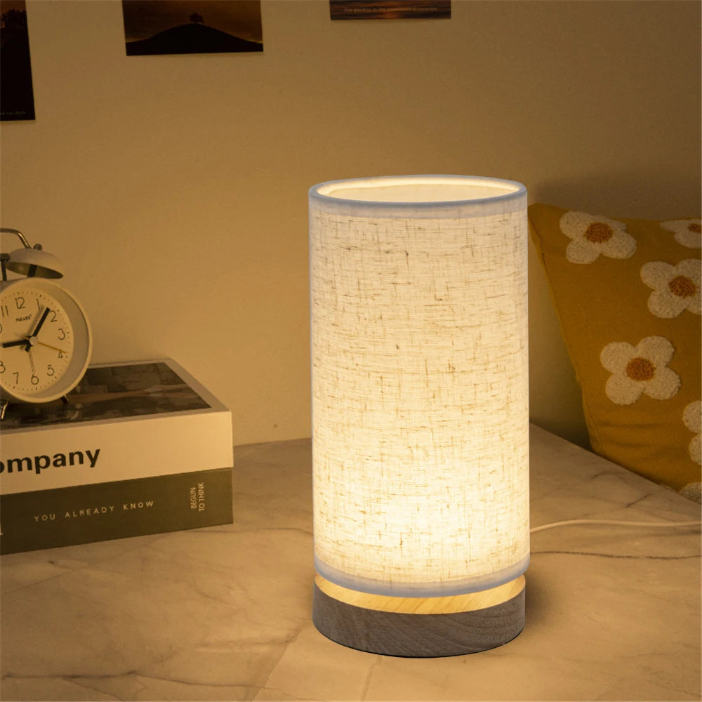 Solid Wood LED Table Lamp