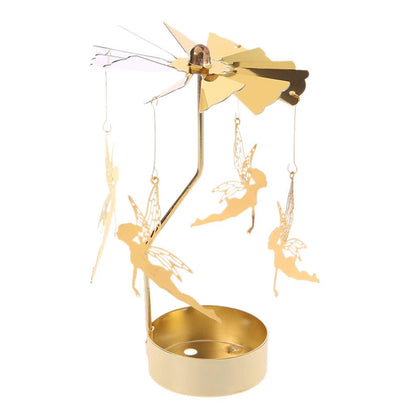 Spinning Metal Candle Holder Carousel