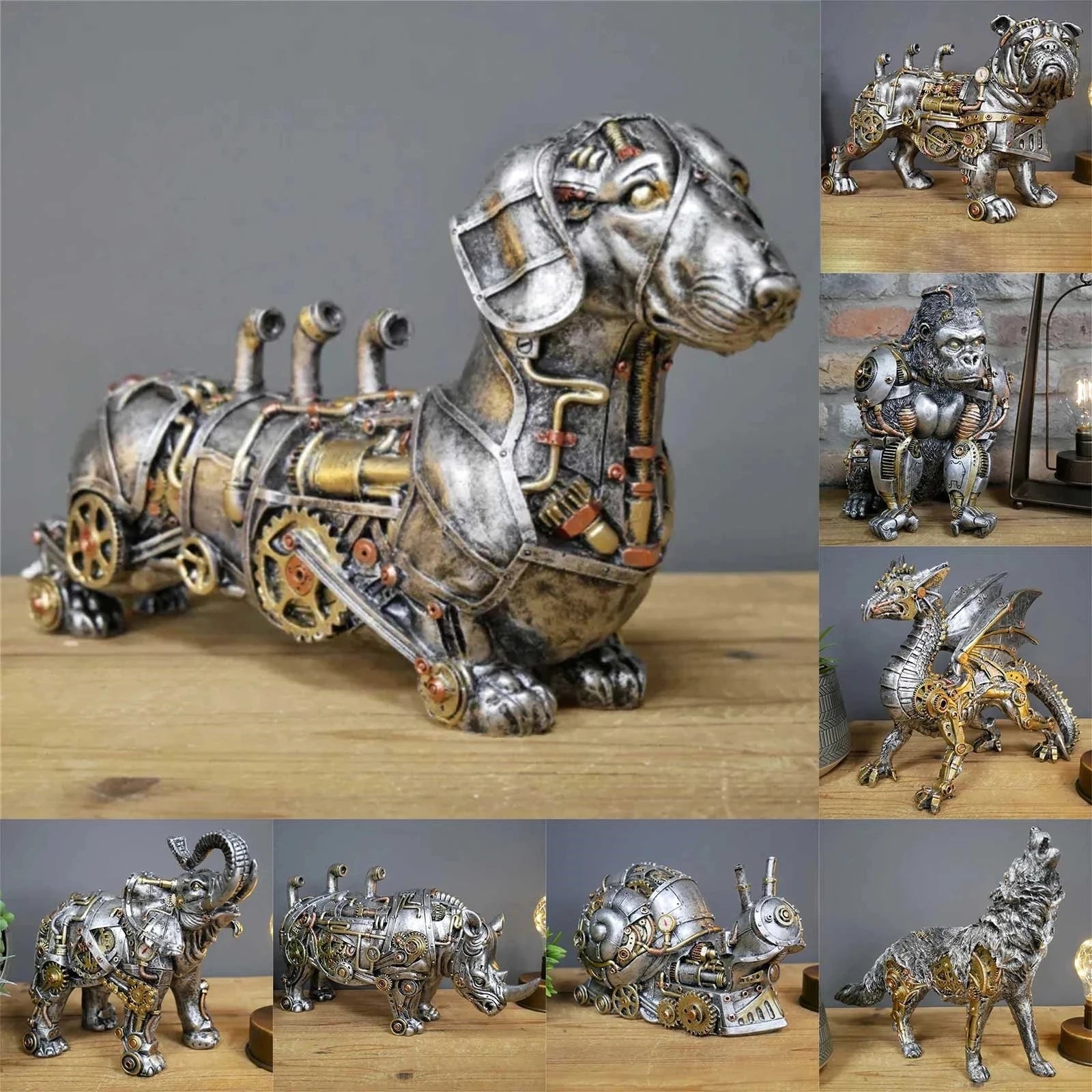 Steampunk Mechanical Animal Sculpture Decor