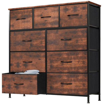 Stylish 9-Drawer Fabric Storage Dresser