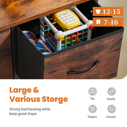 Stylish 9-Drawer Fabric Storage Dresser