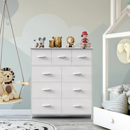 Stylish 9-Drawer Fabric Storage Dresser