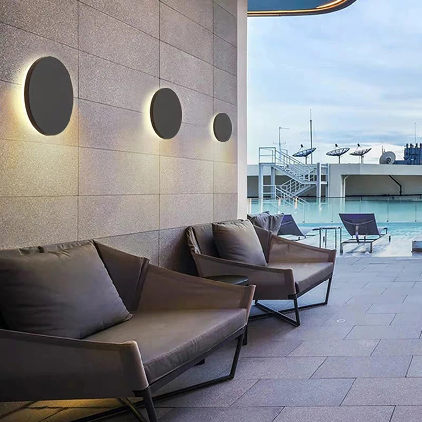 Stylish Round Waterproof Outdoor Wall Light