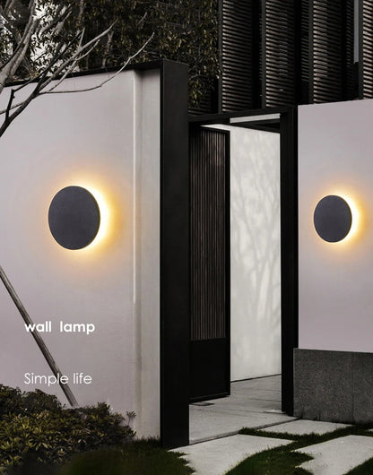 Stylish Round Waterproof Outdoor Wall Light