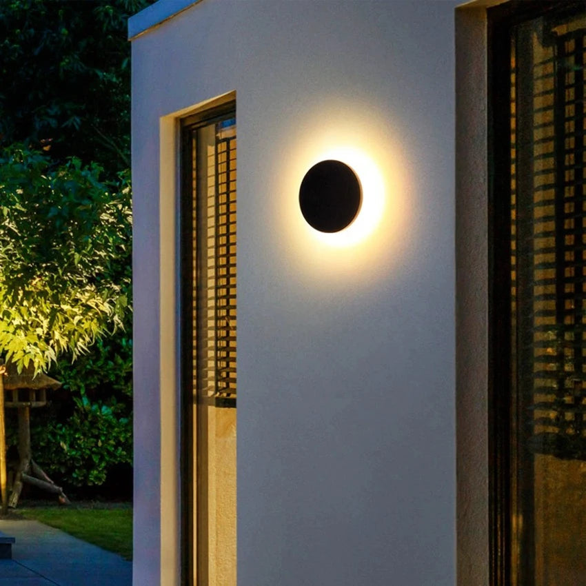 Stylish Round Waterproof Outdoor Wall Light