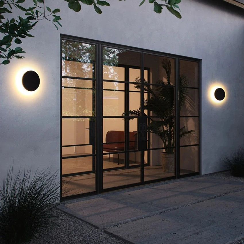 Stylish Round Waterproof Outdoor Wall Light