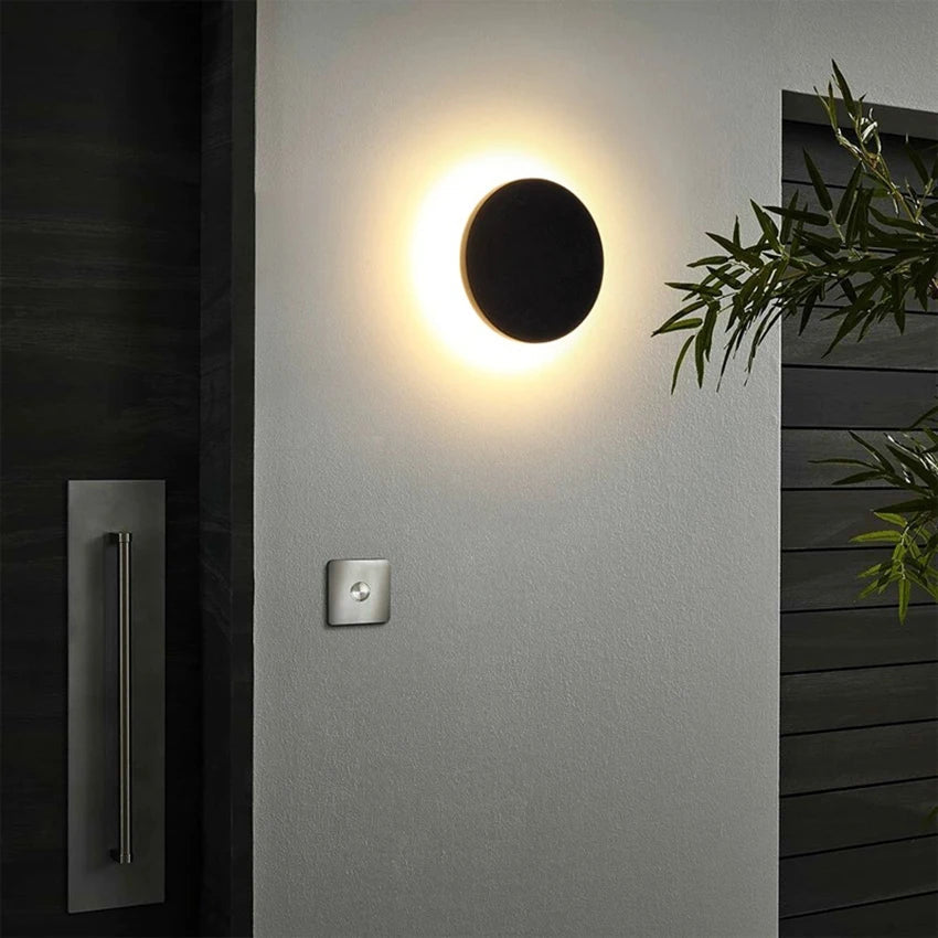 Stylish Round Waterproof Outdoor Wall Light