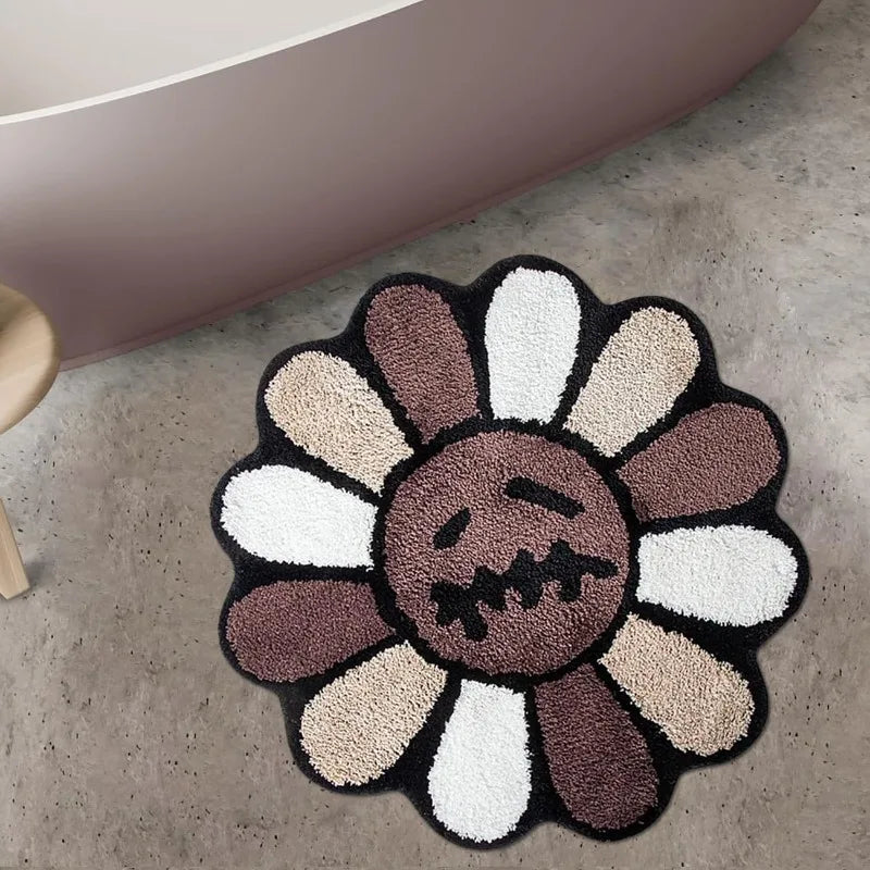 Sunflower Antislip Tufted Bathroom Rug