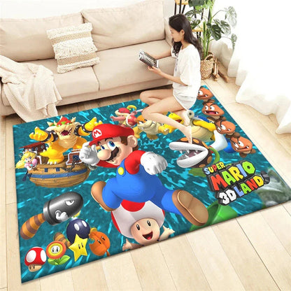 Super Mario HD Printed Area Rug