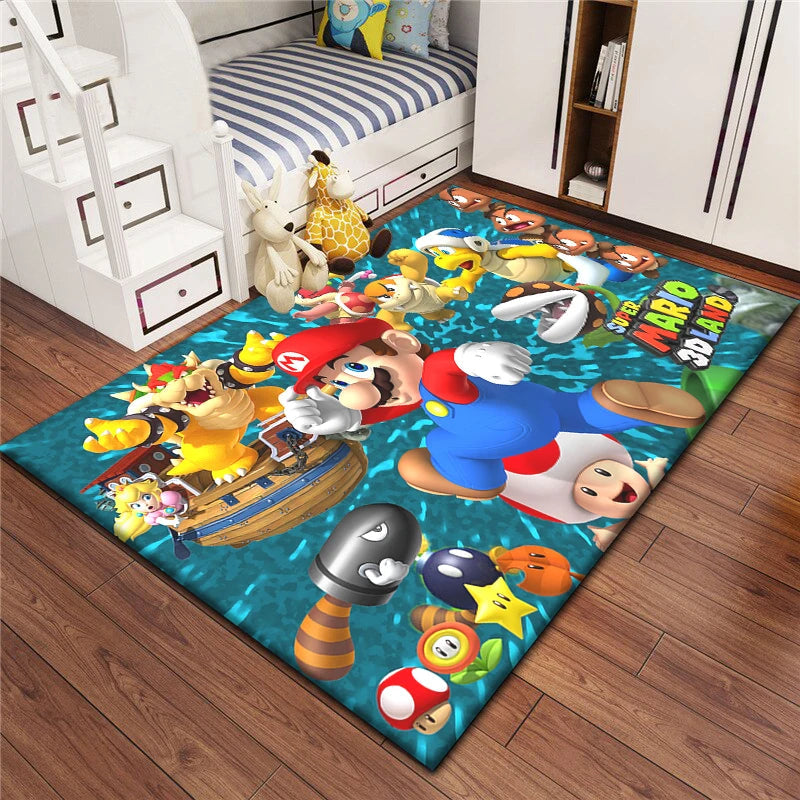 Super Mario HD Printed Area Rug