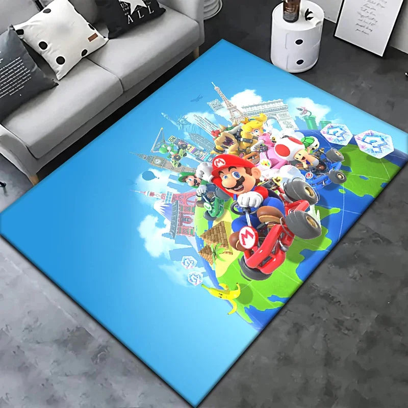 Super Mario HD Printed Area Rug